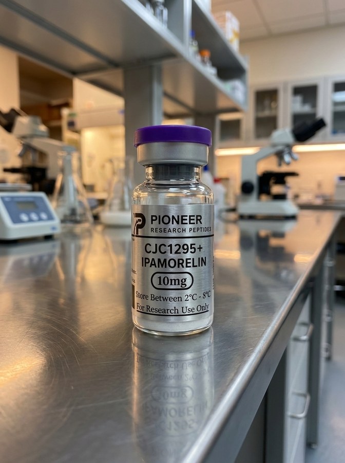 CJC-1295 (without DAC) + Ipamorelin in a laboratory setting